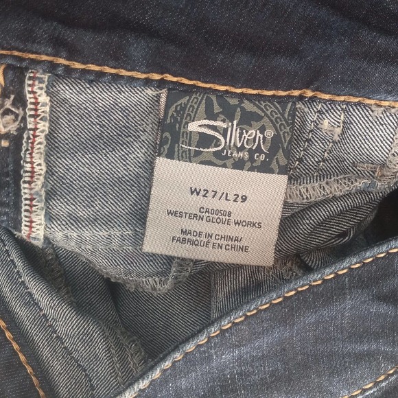 Silver Jeans Suki Women's Dark Blue Mid Rise Skinny Jegging Size W27/L29 - Picture 6 of 6